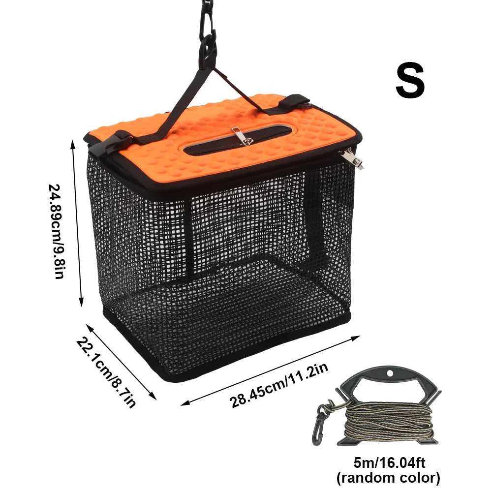 Floating Fish Basket Fish Basket for Caught Fish Foldable Fishing Holder Minnow Bucket Portable Collapsible Mesh Fishing Bait The jack market .AU The jack market .AU Fishing Gear $ 36 14:29#S