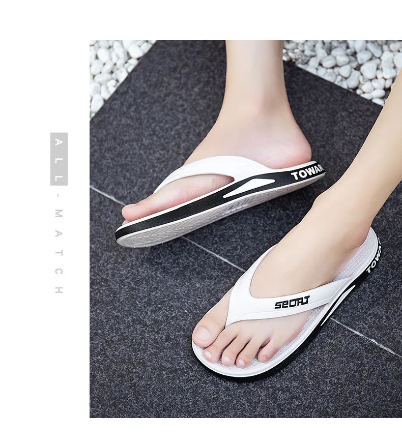 Wholesale Men's Flip Flops Non-Slip Beach Slippers - Outdoor Sandals Breathable Fashion Summer for Men
