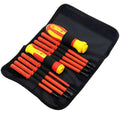 10Pcs Interchangeable Blade VDE Insulated Screwdriver Set with Case Magnetic 500V Home and Professional Use Electricians Tools