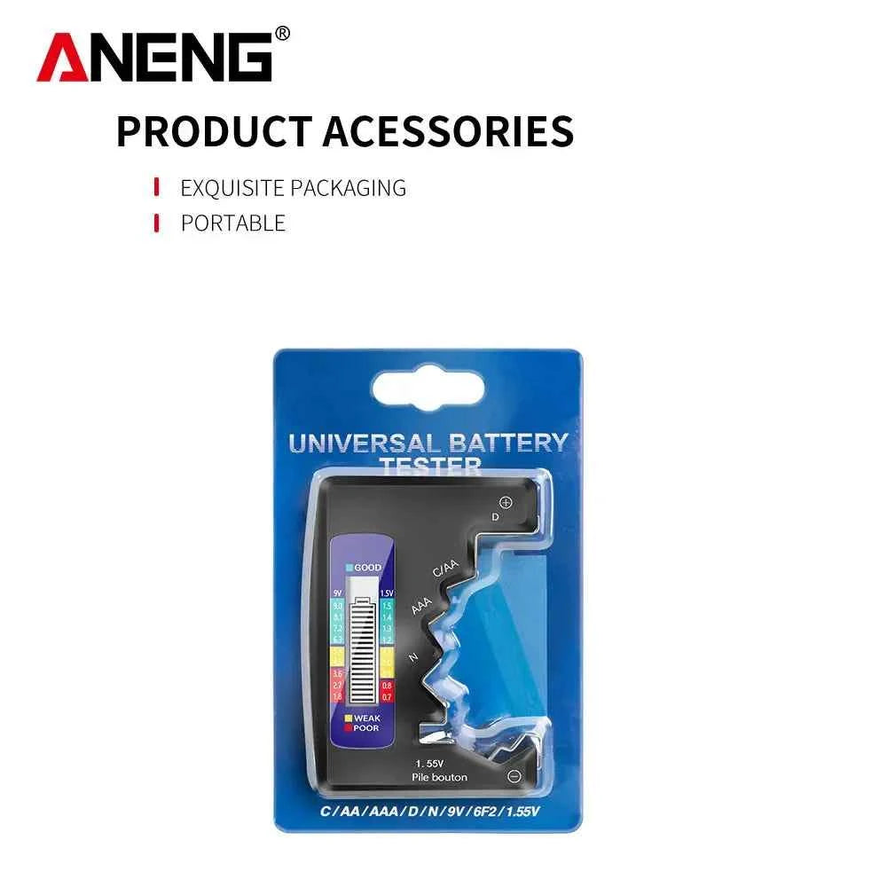Battery Testers LCD Display ANENG Volt Capacity Check C  AA AAA D N 9V 1.55V Universal Button Cell Capacitance Detector Tools