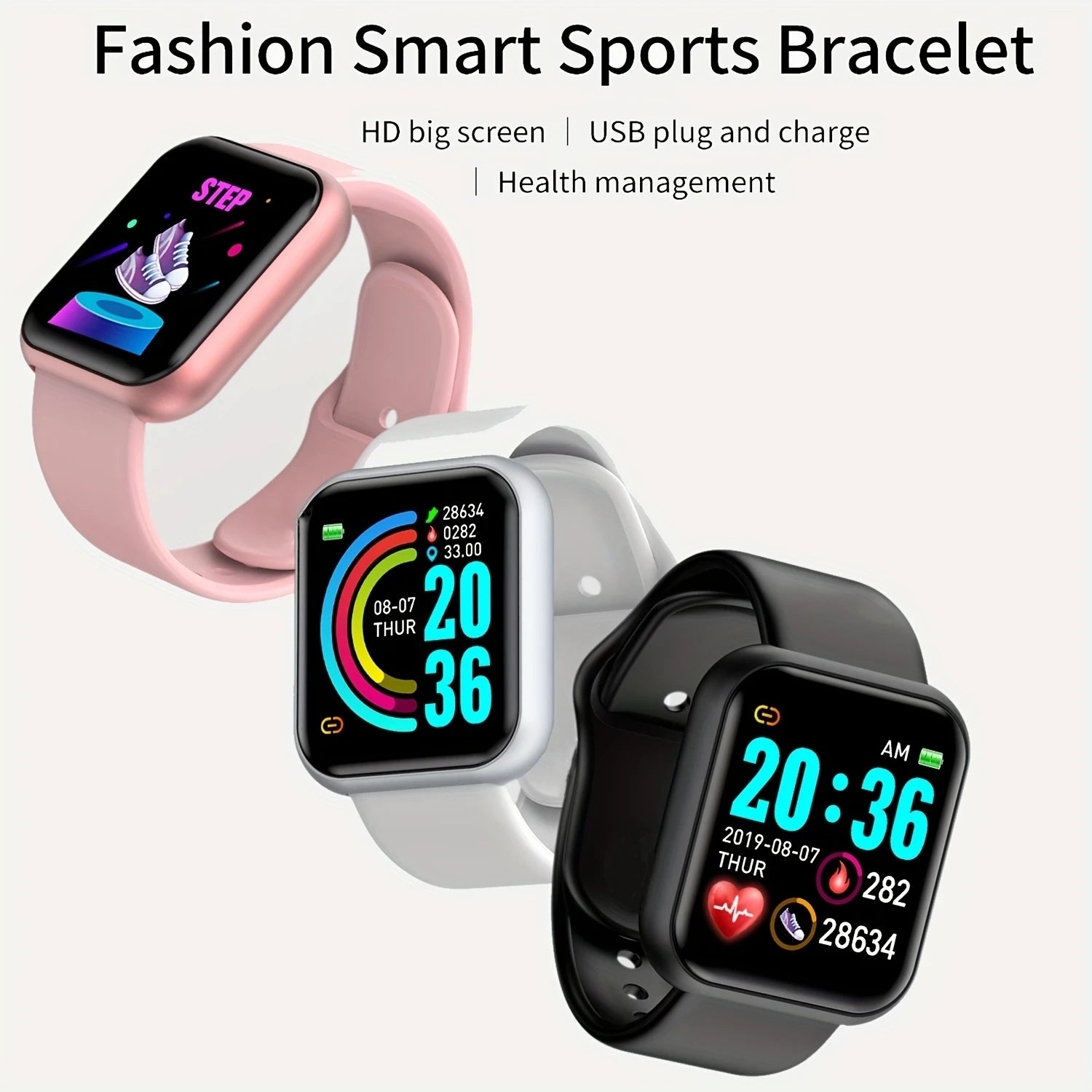 Smartwatch Men Women Wristwatches Smart Watch Message Fitness Monitor Bracelet Birthday Gift Electronic Clock For Android IOS - Jack market 1988Jack Market 1988