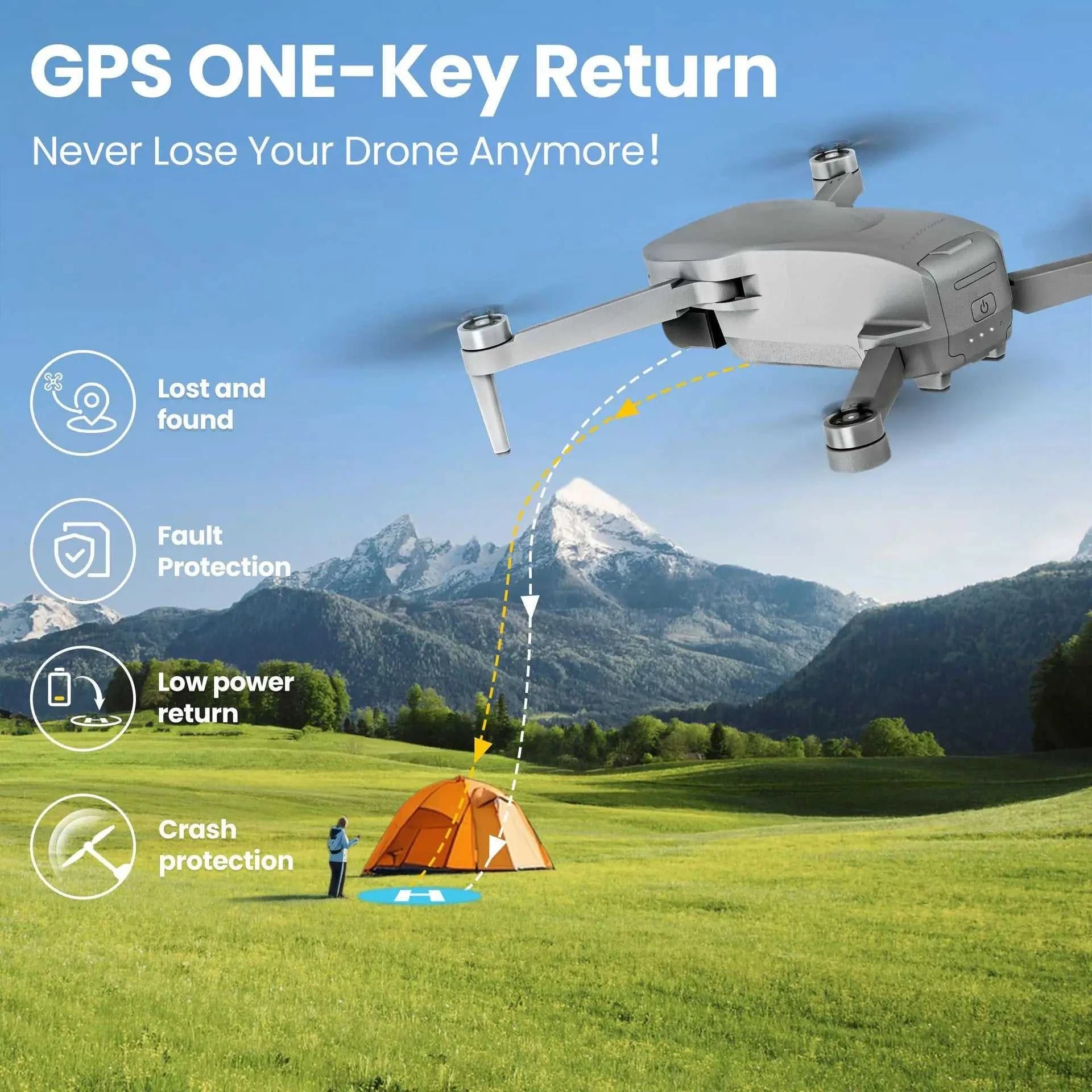 4K high-definition aerial drone remote-controlled airplane one-key takeoff and return to home flight height over 500 meters The jack market .AU The jack market .AU Drones $ 428 <none>