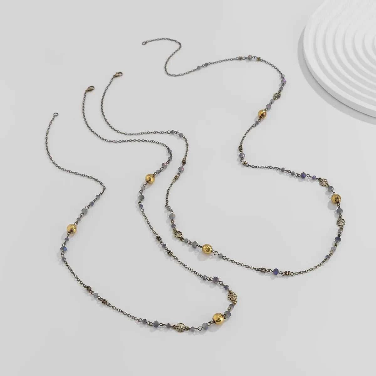 Stackable Double Layered Flower Beaded Chains Necklaces for Women Bohemian Ethnic Style Glass Beaded Sweater Chain Jewelry The jack market .AU The jack market .AU Jewellery & Chains $ 55 200001034:200003759#XL1113-S
