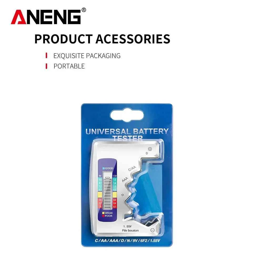 Battery Testers LCD Display ANENG Volt Capacity Check C  AA AAA D N 9V 1.55V Universal Button Cell Capacitance Detector Tools