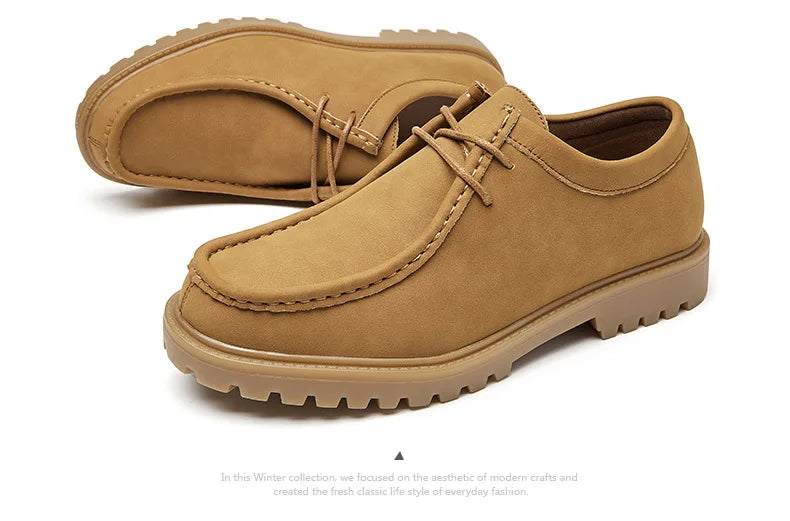 New 2025 Spring Autumn Outdoor Men's Walking Shoes Men Durable Sole Casual Loafers Male Fashion Cow Leather Footwear