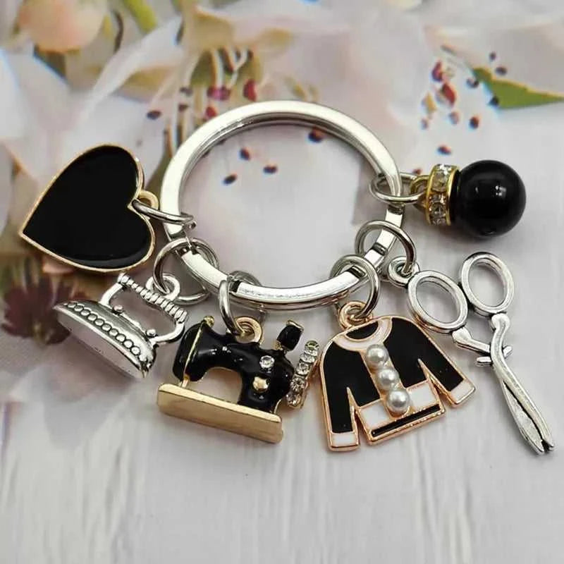 Fashion enamel sewing machine clothes tailor key chain scissors iron key chain women gift DIY jewelry handmade The jack market .AU The jack market .AU Jewellery & Chains $ 48 14:29#silver