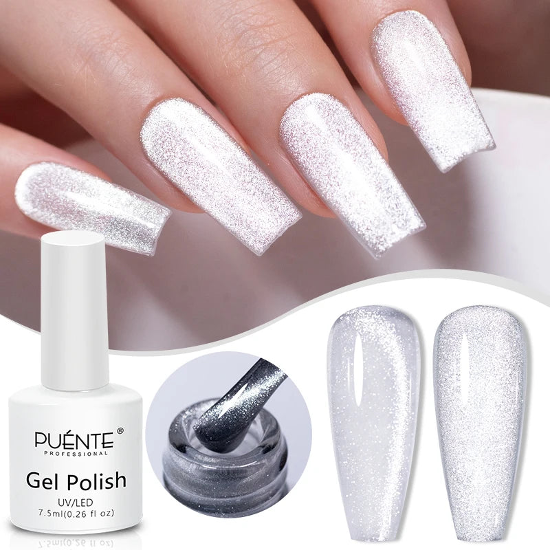 BrandName Chrome Mirror Effect Gel Polish - 5ml Golden Silvery Metallic Liner for Stunning French Nail Art