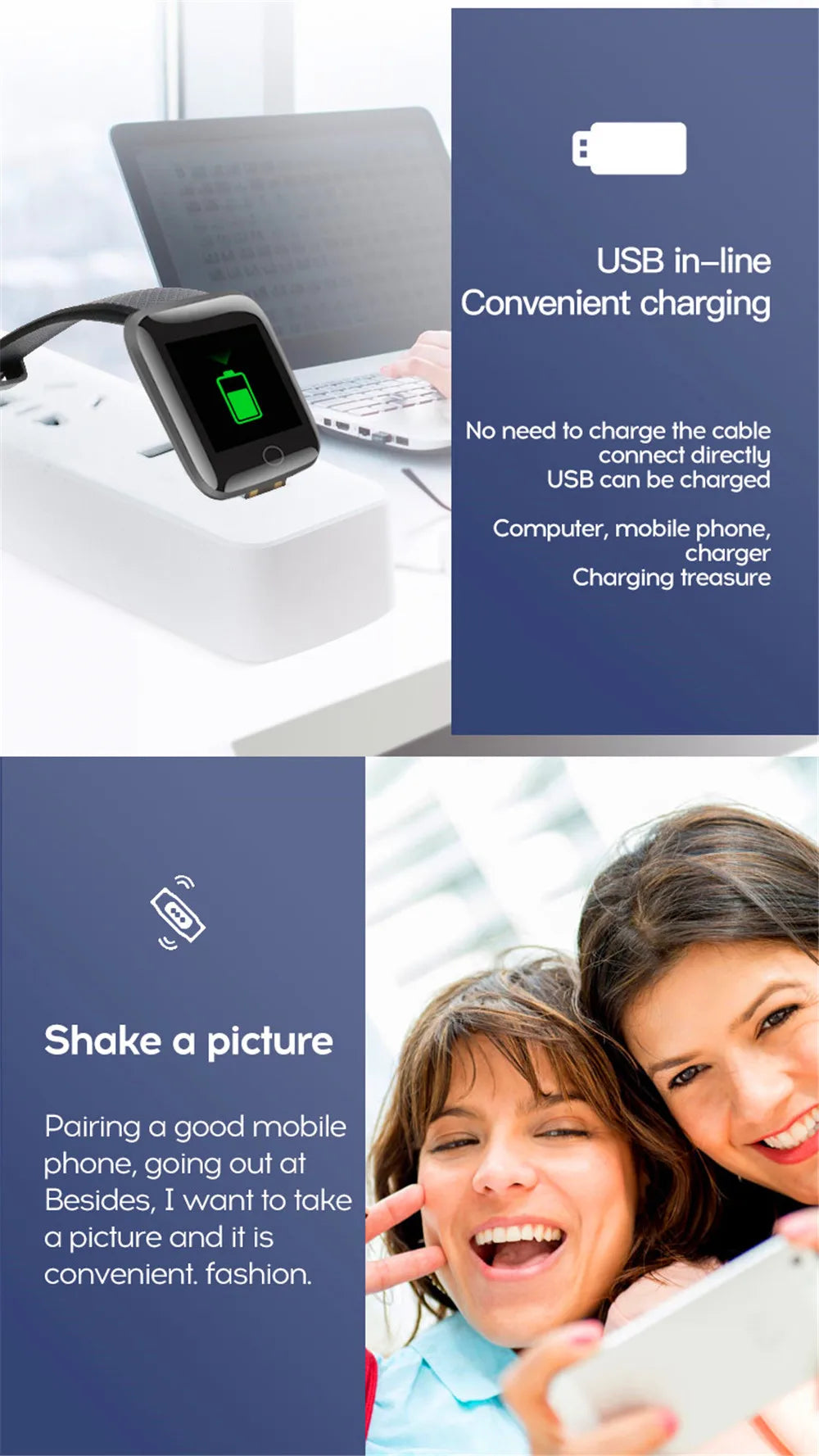 Smartwatch Men Women Wristwatches Smart Watch Message Fitness Monitor Bracelet Birthday Gift Electronic Clock For Android IOS - Jack market 1988Jack Market 1988