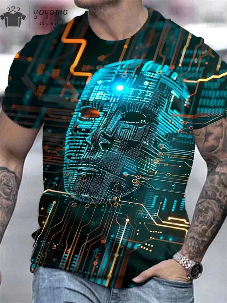 Men's Horror Skull Print T-Shirt 3D Print Vintage O-Neck Short Sleeve Fashion Oversized T-Shirts Men's Summer Street Clothing The jack market .AU The jack market .AU Men Fashion $ 25 14:771#P2TGL22WU;5:100014066