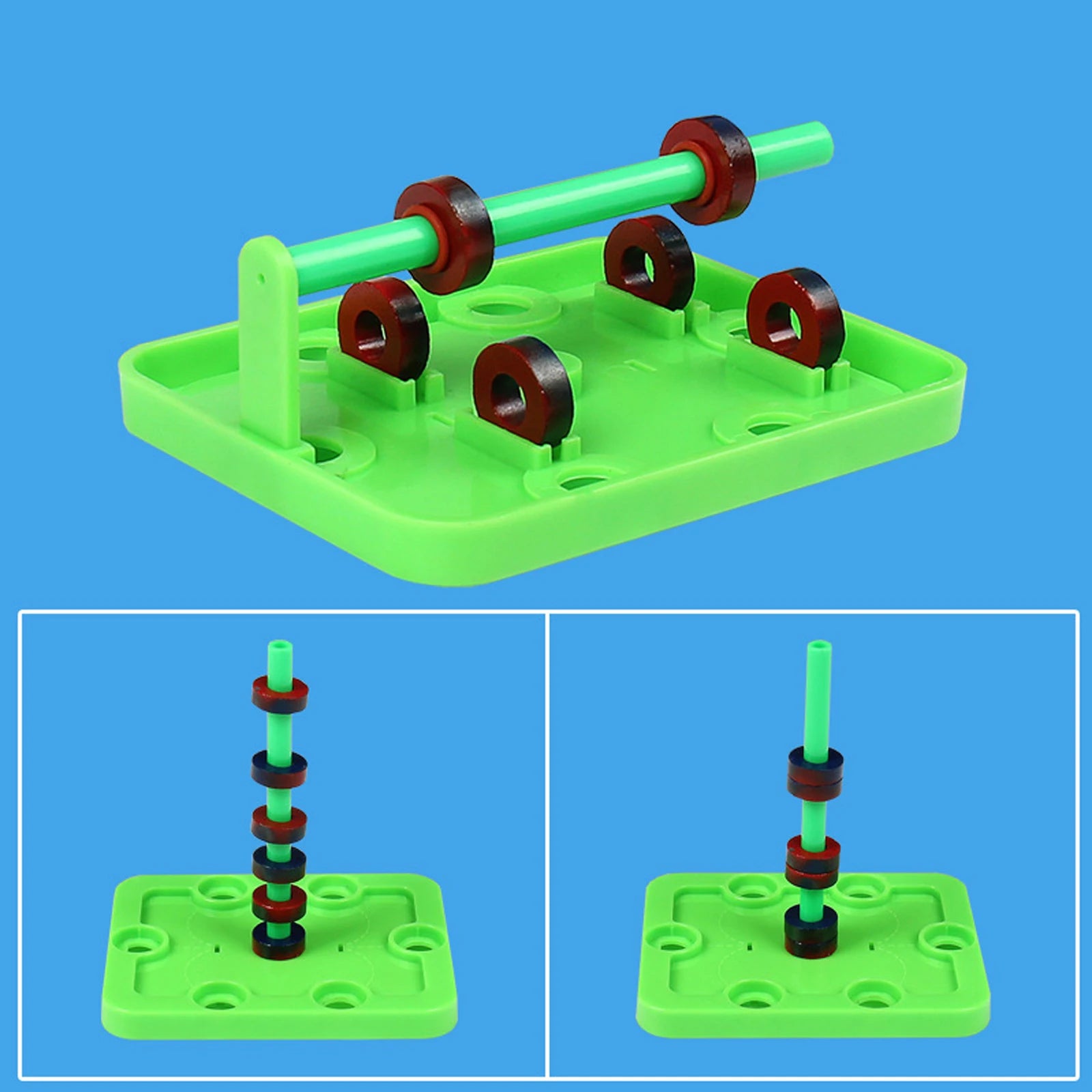 Science Magnet Set Basic Physics Principles Bar Ring Horseshoe Compass Children Educational Experiment Tools