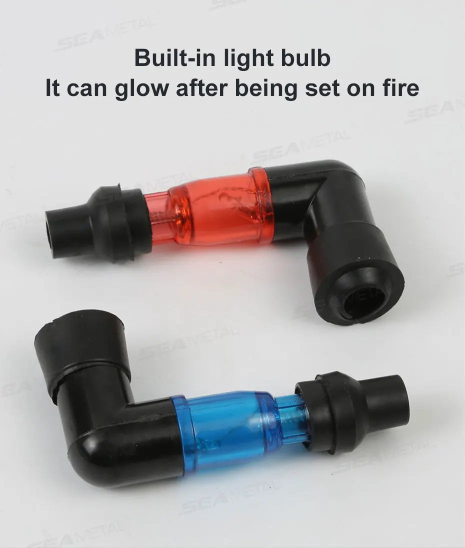 BLALION Motorcycle Flash Spark Plug Cap Universall Motorcycle Ignition Spark Plug Cap 90Degree Flashing Spark Plug Cap For Moto
