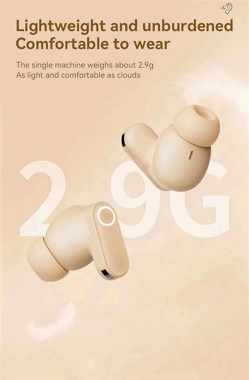 Bluetooth 5.4 Headphones True Wireless In-ear Long Noise Reduction TWS Sports High Sound Quality Digital Display Screen Earplugs The jack market .AU The jack market .AU Accessories Electronics $ 54 14:29#White