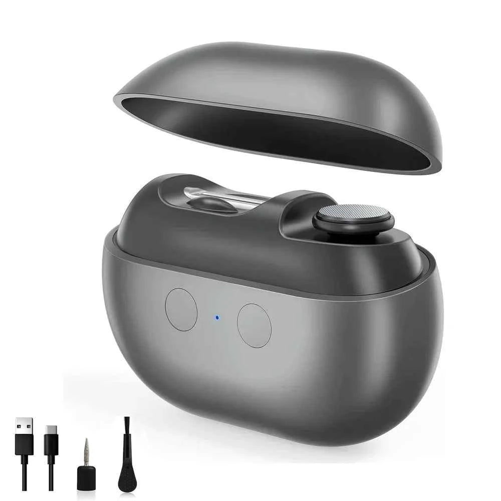 Rechargeable Electric Nail Clipper & Trimmer with Light - Portable Fingernail Cutter and Storage