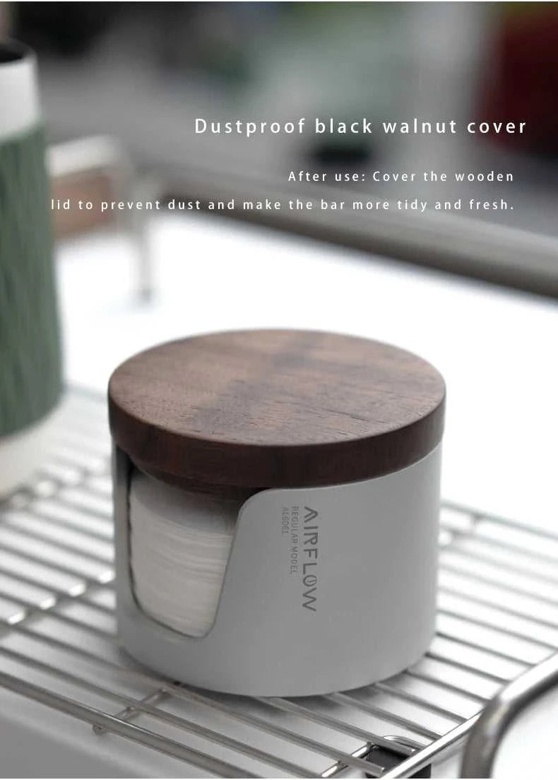 AIRFLOW Coffe Coffee Filter Paper Storage Box 51/53/58mm Round Filter Paper Holder Mocha Pot Filter Paper Dust-proof Storage Box The jack market .AU The jack market .AU $ 49 14:193#Silver