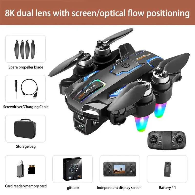 New A22 Drone Aerial 8K HD Dual-Camera GPS Brushless Motor Optical Flow Hovering With Screen Remote Control Folding Drone The jack market .AU The jack market .AU Drones $ 57 14:175#Parking-Apron-Blue