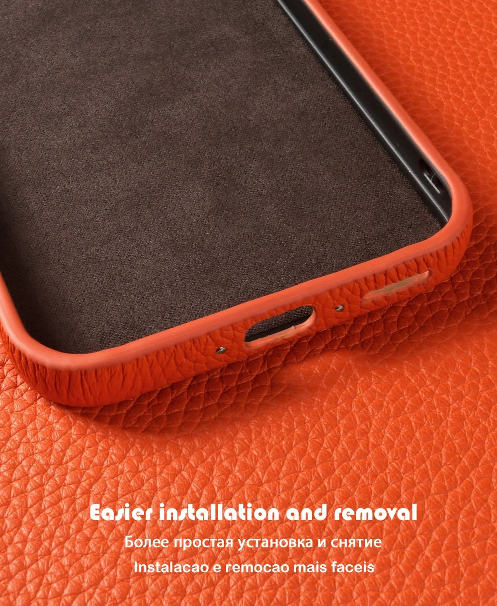 For Oneplus 15 Case 13R 12 10R 8Pro 7T 9R 7TPro Case Luxury Genuine Leather Cases For Magsafe Oneplus Phone Cover Magnetic Coque
