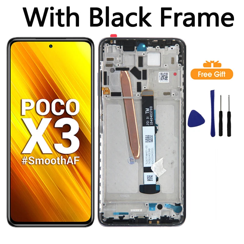 Xiaomi POCO X3 LCD Touch Screen & Digitizer Replacement - High-Quality Display for POCO X3 Pro NFC M2007J20CG