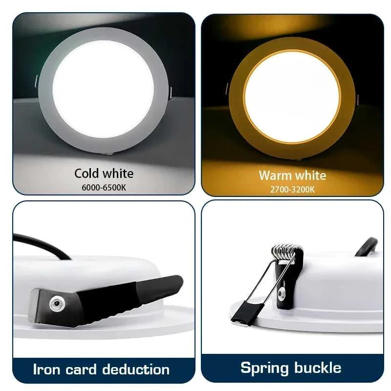 10pcs/lot Led Downlight 5W 9W 12W 15W 18W AC110V 220V Recessed Ceiling Light DC12V 24V Round Panel Down Light Spotlight Lighting The jack market .AU The jack market .AU Home $ 82 136:173#White Spring Buckle;200000531:771#Cold White;249:200002590#AC220V 9W