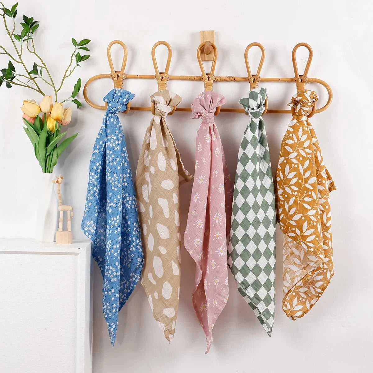 Kangobaby #My Soft Life# 5pcs Multifunctional Baby Muslin Bib Newborn Blanket Breathable Child Scarf 60x60cm The jack market .AU The jack market .AU Mum & Kids: Essential Products for Every Family $ 34 14:1052#CP04