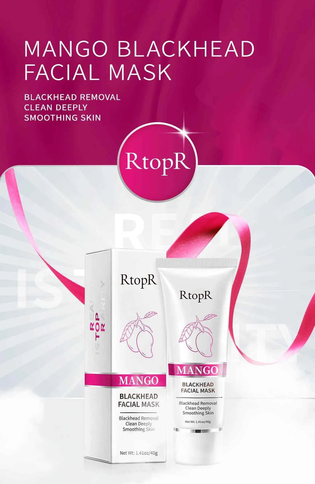 Mango Pore Cleansing Peel-Off Mask - Oil-Control, Blackhead Remover, Skin Brightening Treatment