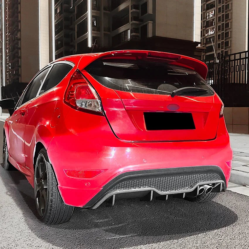 Car  Accessories 2012 2013 2014 2015 2016 2017 For Ford Fiesta ST MK7 Rear Bumper Diffuser Lip Parts Exterior Splitter Body Kit