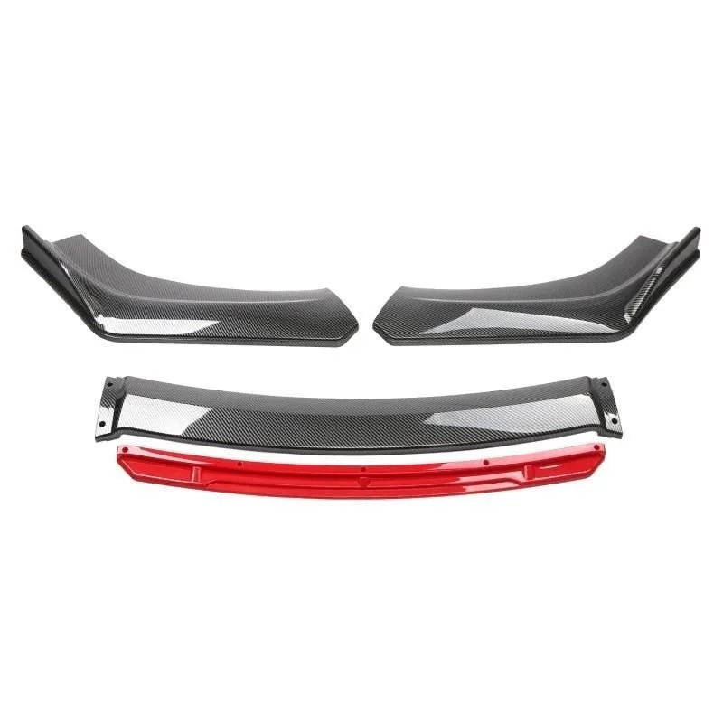 For Universal Cars 3-Piece Adjustable Universal Car Front Bumper Lip Spoiler Diffuser Splitter Body Kits Side Corner Guard