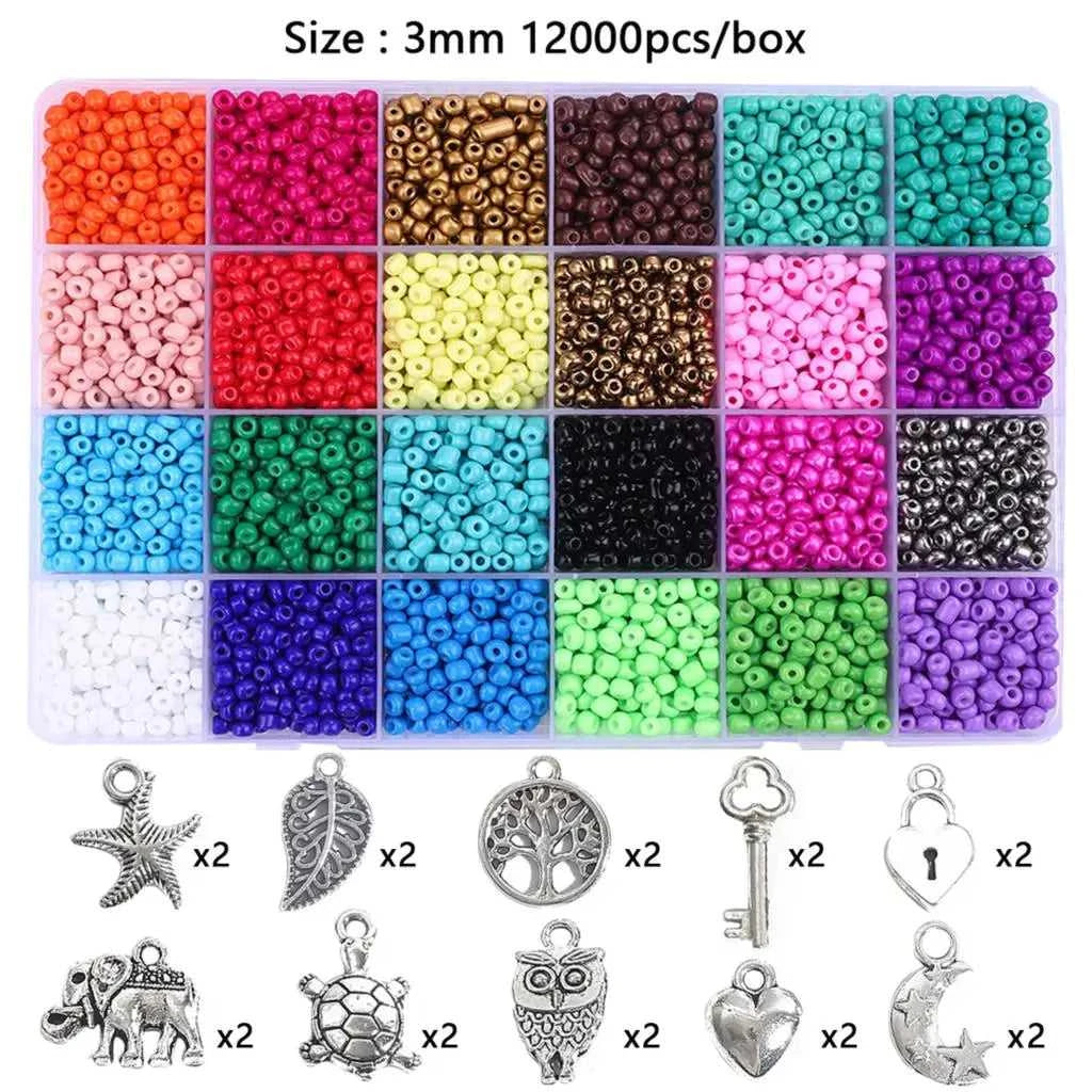 2–4mm Glass Rice Beads Kit 15–24 Grids, 15g/Grid 4000–24000pcs with Lobster Clasps & Cord for DIY Jewelry, Bracelets & Neckla The jack market .AU The jack market .AU Jewellery & Chains $ 76 14:29#BDH136-01