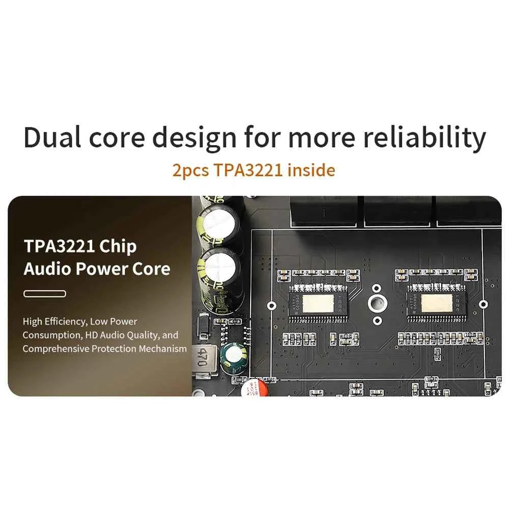 XY-ST21PRO Compact 2.1Channel TPA3255 BT Digital Power Amplifier Board 100W*2+200W High Low Tone Subwoofer Power Amplifier Board