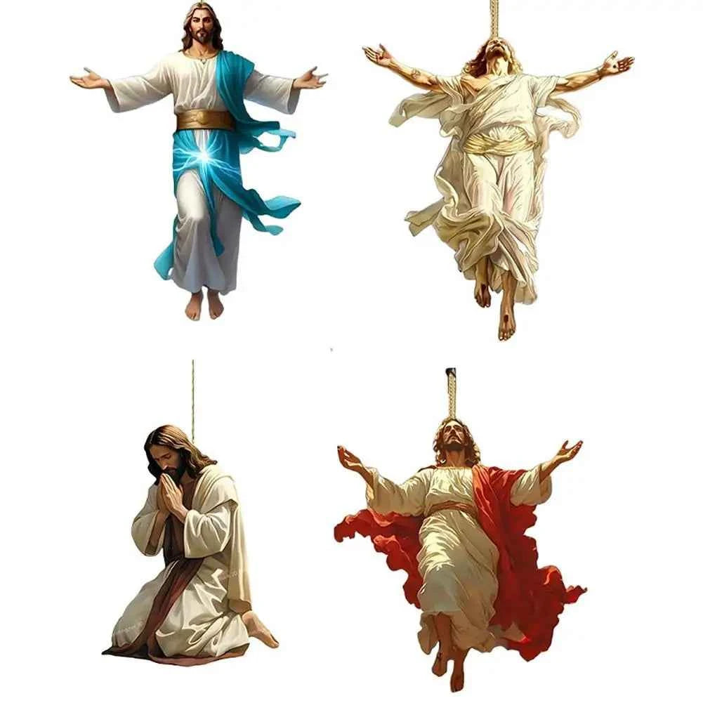 Acrylic Car Ornaments Divine Hanging Ornament, Cross For Car Mirror Hanging Christian Gifts For Men Women Xmas Gifts
