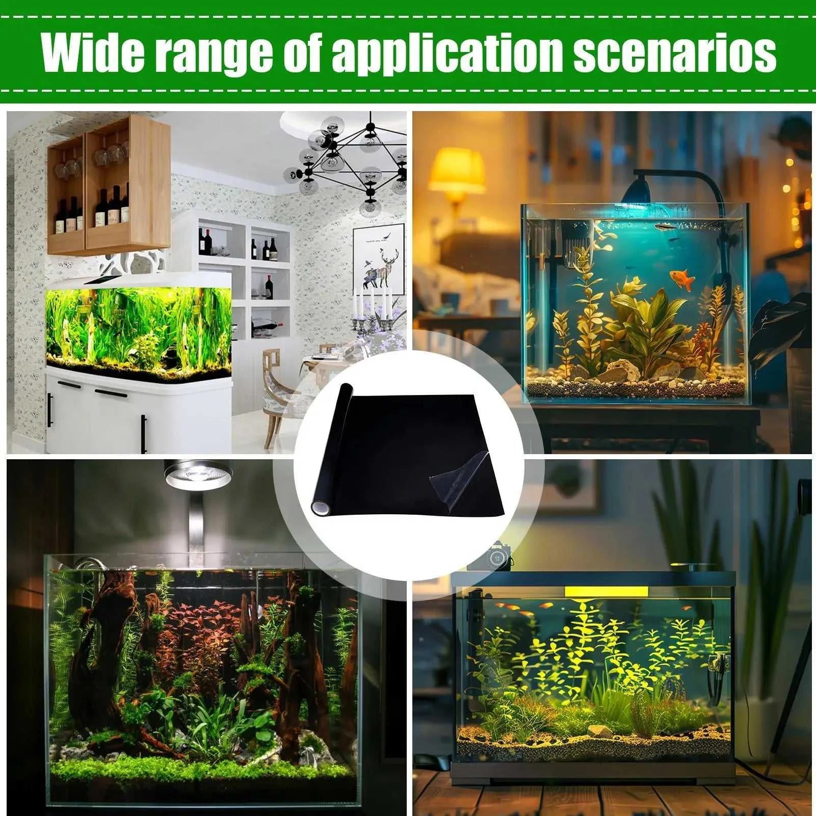 Fish Tank Background Sticker Black Static Cling Film Adhesive-Backed Film Wallpaper Aquarium Background Decorations ﻿ The jack market .AU The jack market .AU Fishing Gear $ 26 14:29#40x200cm