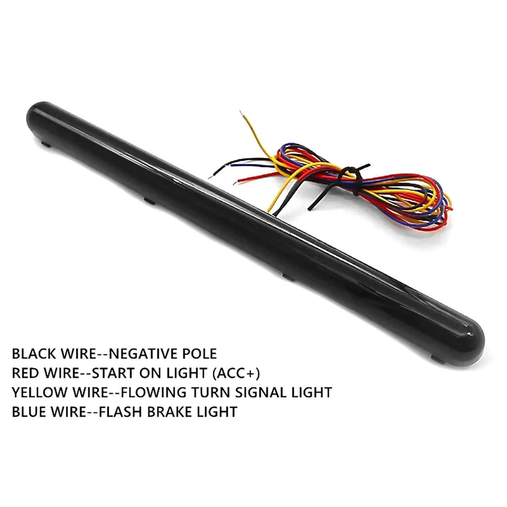 12V 24V Universal LED Tail Light Strip Rear Brake Lamp With Flowing Turn Singals DRL Running Light For Car Truck Trailer ATV