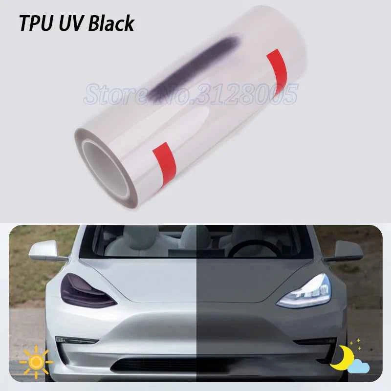 30CM 40CM 60CM PPF Paint Protection Photochromic Film UV Color Change Headlight Protection Film Self-healing Anti-scratch Film