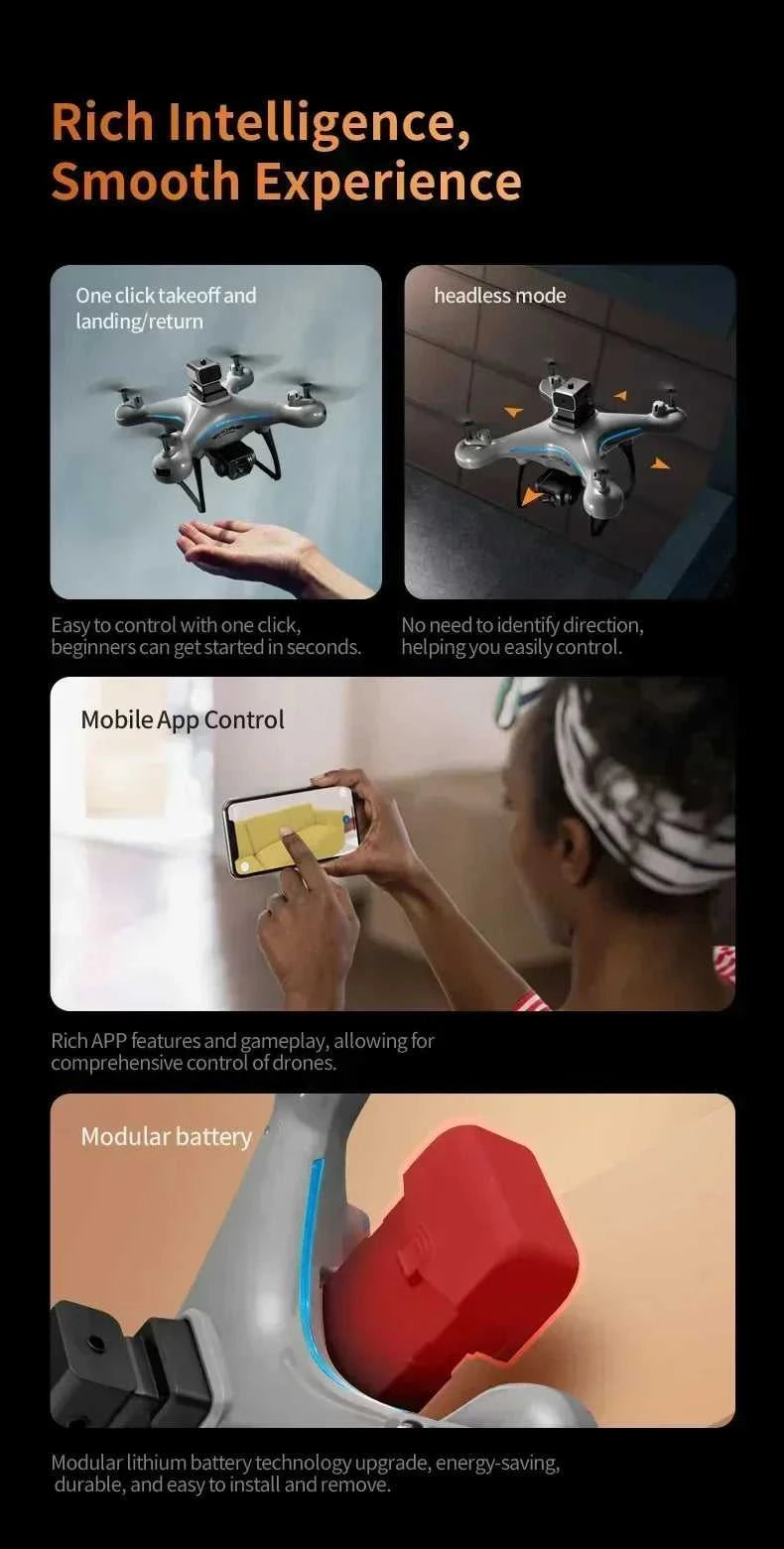 2026 Ky102 Drone 8k Hd Aerial Photography Dual Camera Brushless Quadcopter Obstacle Avoidance Optical Flow Aerial Rc Drone The jack market .AU The jack market .AU Drones $ 97 14:193#8K dual 1B