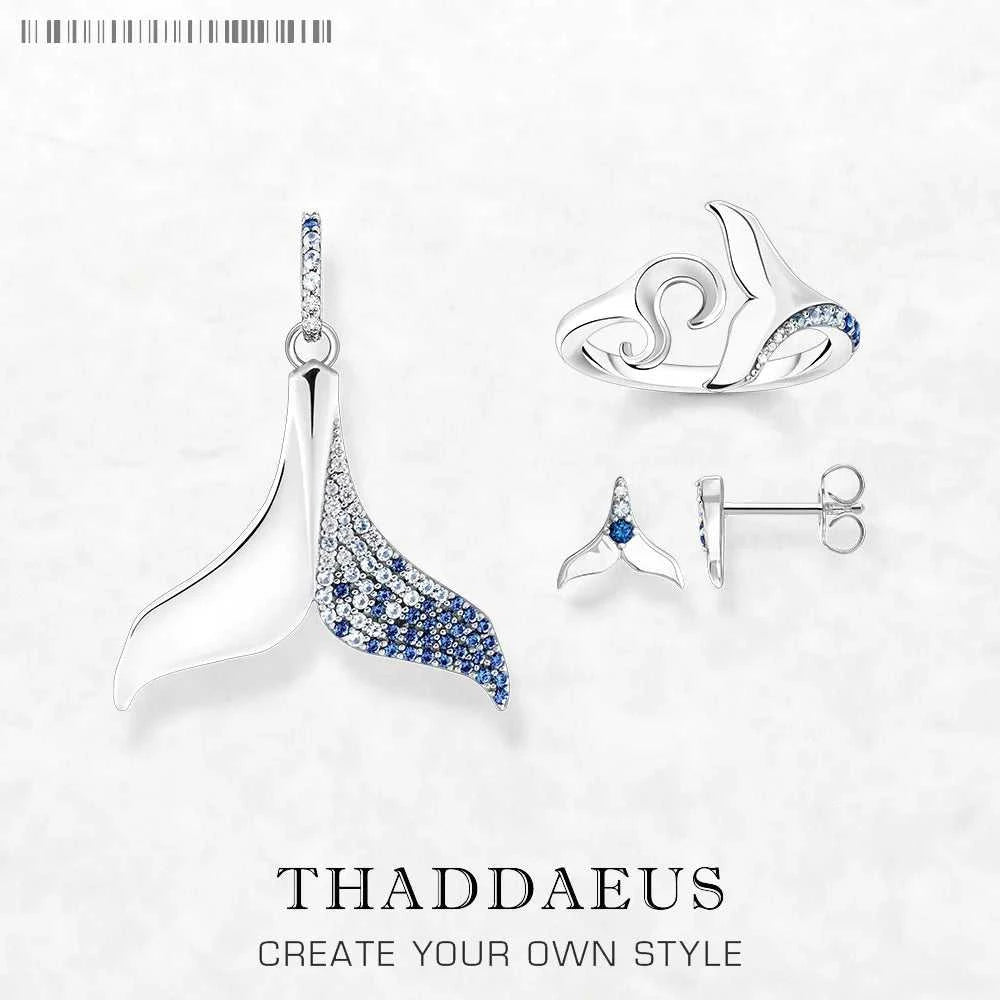 Dolphin Tail Fin Ring Ear Stud Pendant Jewelry Set Brand New Fine Jewelry 925 Sterling Silver Trendy Gift For Women The jack market .AU The jack market .AU Jewellery & Chains $ 67 200000226:29#Set