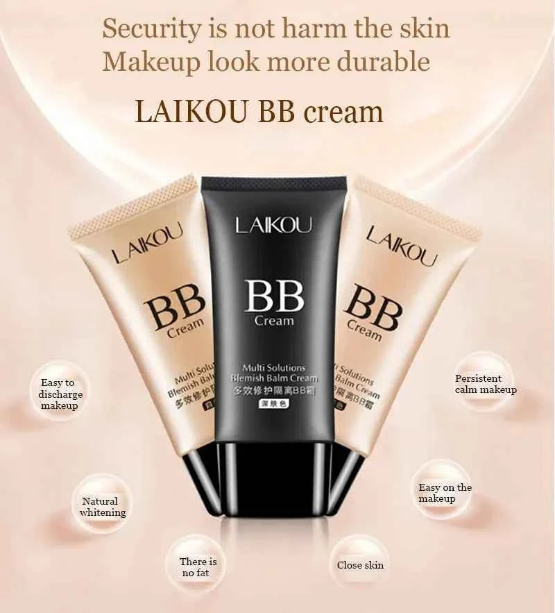 Laikou BB Cream - Flawless Coverage, Oil-Control & Hydrating Formula - 3 Natural Shades, 50ml