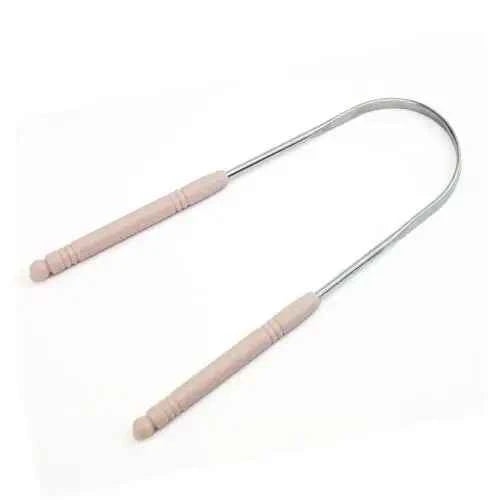 FreshBreeze Stainless Steel Tongue Scraper - Coated U-Shaped Design for Ultimate Oral Hygiene & Fresh Breath