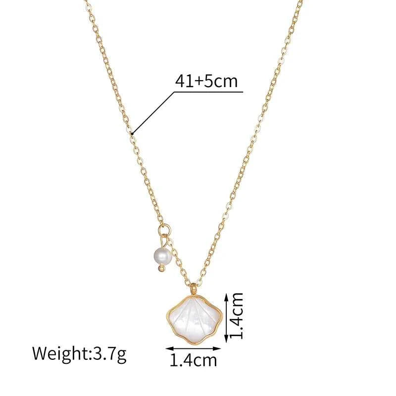 Kissmoon Stainless Steel Trendy Simple Shell Necklace Earing Ring for Women Girl Weeding Party Brithday Jewelry Set Gifts The jack market .AU The jack market .AU Jewellery & Chains $ 48 200001033:361180#necklace