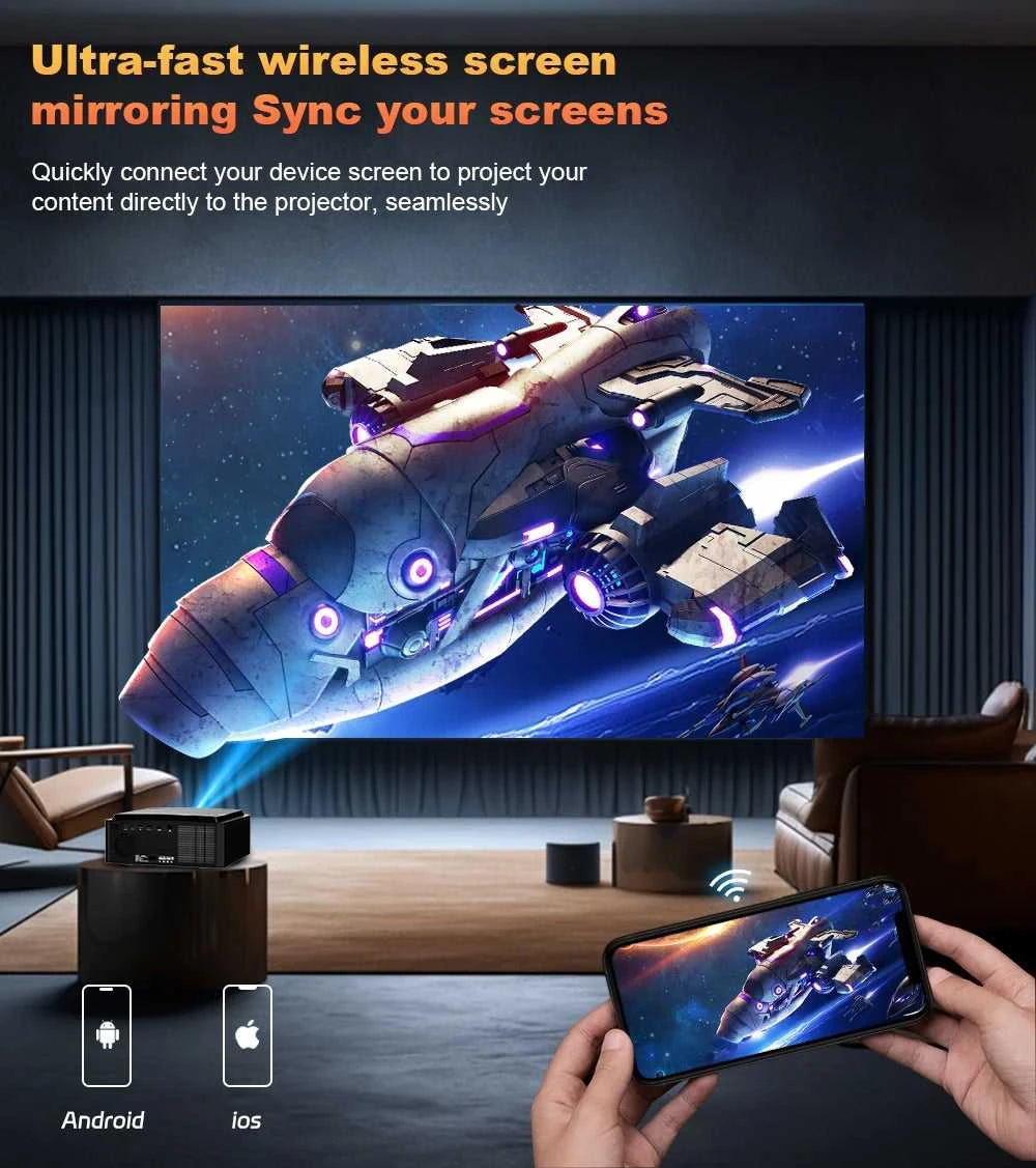 DESS 2025 New 4K Portable Projector 2200 Lumens LED Projector Dual WiFi6 Built-in Speaker BT5.2 Home Theater Video Projectors The jack market .AU The jack market .AU Accessories Electronics $ 537 14:193#C5Pro;200007763:201336100;200009209:201447604