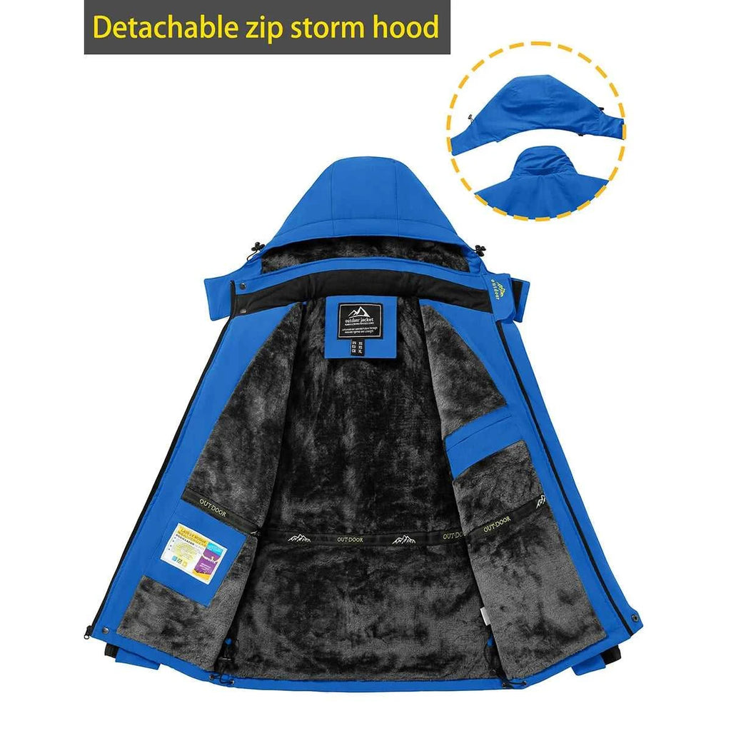 TACVASEN Men's Waterproof Ski Jacket Fleece Lining Warmth Parka Winter Snow Working Outdoors Hooded Coat Rain Shell Windbreaker The jack market .AU The jack market .AU Men Fashion $ 76 14:771#Blue;5:361385#CN 4XL (US L)