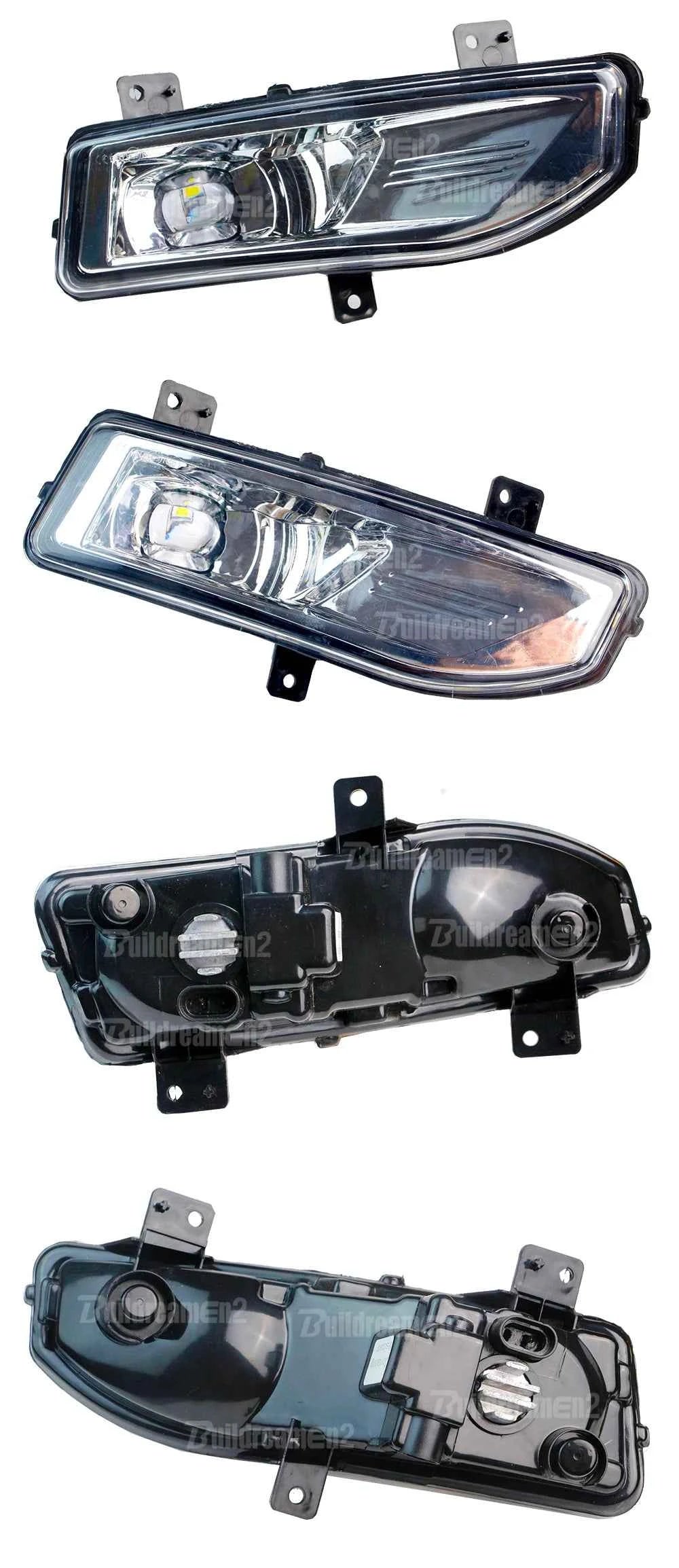 2 Pieces 30W 4000LM Car Passenger + Driver LED Lens Fog Light Assembly H11 For Nissan Versa Sedan 2020 2021 2022 2023 2024 2025