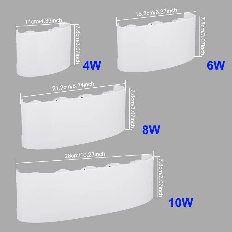 LED Wall Light Waterproof IP65 Outdoor Wall Lamp Garden Porch Light Decor Garden Yard Bathroom Bedroom Living Room AC85-265V - Jack market 1988Jack Market 1988