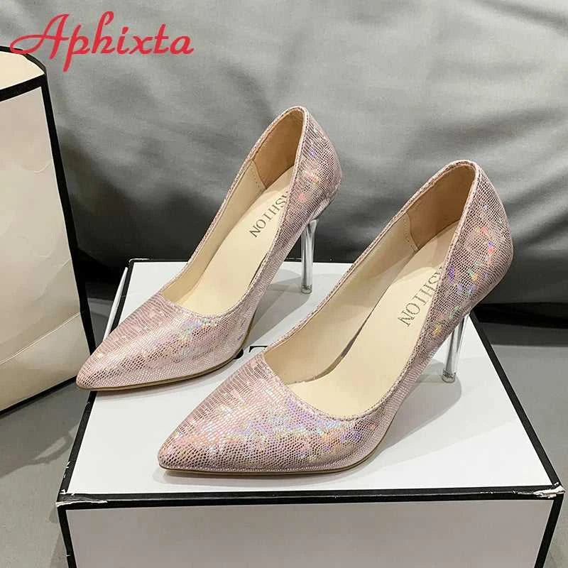 Aphixta 10cm High Tansparent Stiletto Heels Women Pumps Dazzle Colorful Official Party Shoes Big Size 33-50 The jack market .AU The jack market .AU Step Up Your Style: Trendy Shoes for Every Occasion! $ 82 14:173#Pink;200000124:200006266#50