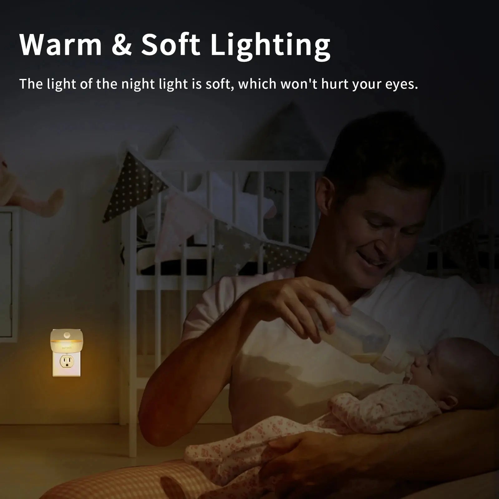 LED Night Light With Motion Sensor Light EU US Plug Socket Lamps Children Night Lights Wireless Wall Bedside Bedroom Night Lamp - Jack market 1988Jack Market 1988