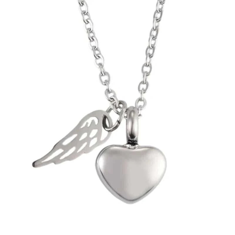 Fashion Heart with Angel Wings Ashes Urn Necklace Cremation Stainless Steel Memorial Pendant Keepsake Jewelry Gift The jack market .AU The jack market .AU Jewellery & Chains $ 51 200001033:200003758#Rose Gold Customized