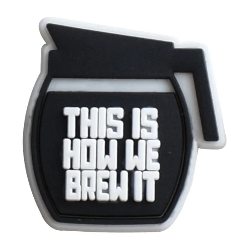 Coffee Shoe Charms for Crocs Accessories Men Clogs Pins Women Badges Boy Girls Jeans Kids Decorations Buckle Shoes Accessories