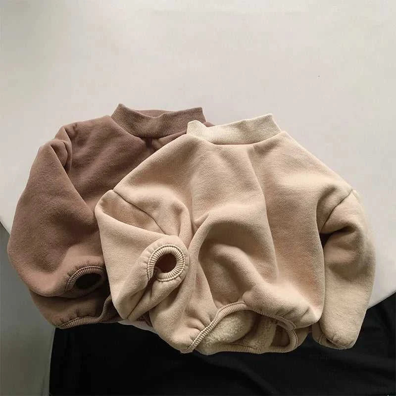 Winter New Baby Fleece Sweatshirt Boys Girls Solid Warm Pullover Plus Velvet Thick Toddler Casual Versatile Tops Kids Clothes The jack market .AU The jack market .AU Mum & Kids: Essential Products for Every Family $ 39 14:365458;200000463:200004191#110 for 4T
