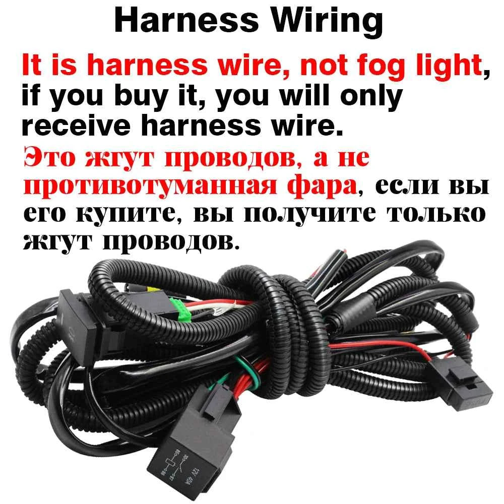 2 Pieces 30W 4000LM Car Passenger + Driver LED Lens Fog Light Assembly H11 For Nissan Versa Sedan 2020 2021 2022 2023 2024 2025