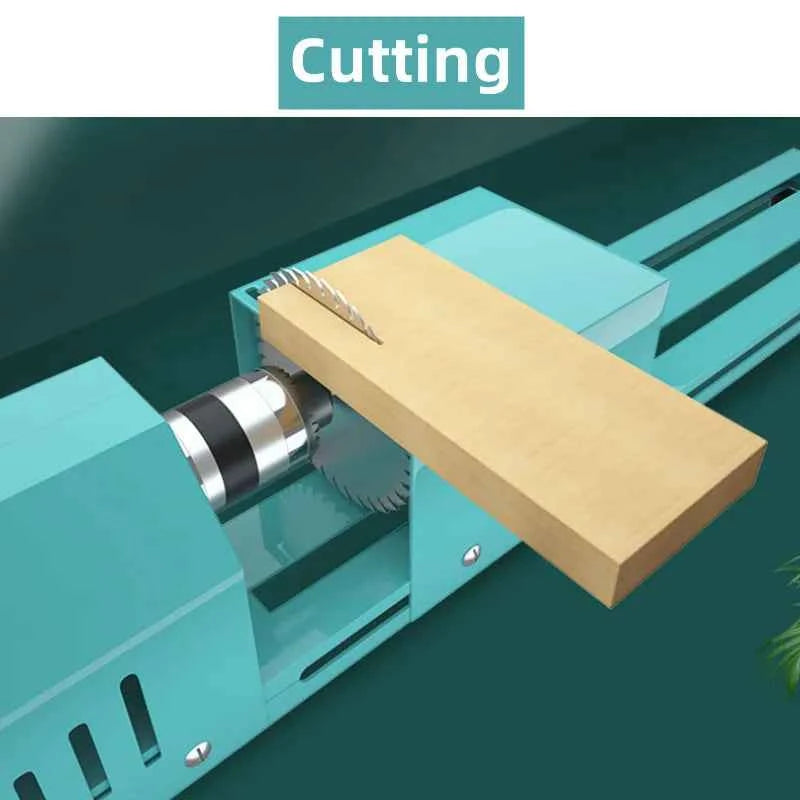 Mini Lathe Machine by [Brand Name] - Versatile Woodturning & Polishing Tool, Adjustable for Creative Projects, 110V-240V