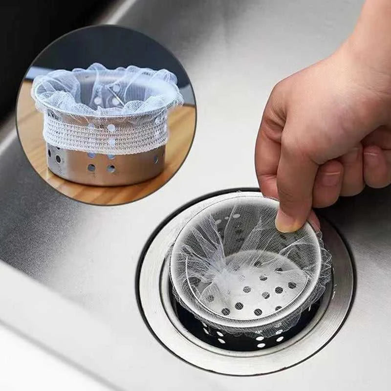 100Pcs Disposable Kitchen Sink Strainer Bags Sewer Drain Anti-blocking Water Filter Shower Hair Rubbish Storage Clean Mesh Bag The jack market .AU The jack market .AU Home $ 49 14:202732816#100Pcs-1Pack