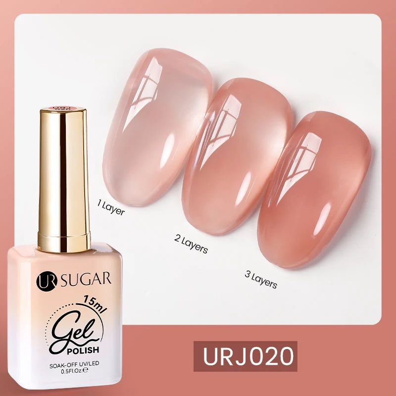 UR SUGAR 15ml  Autumn Winter Red Cat Magnetic Gel Nail Polish White Dopamine Nail Sparkling Glitter Soak Off UV LED for Manicure